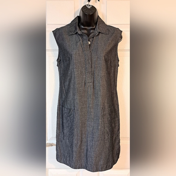 Calvin Klein Dark Gray Sleeveless Shift Dress - Picture 1 of 9